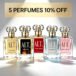 5 PERFUMES 10% OFF